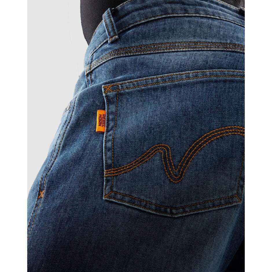 Jeans Moto Rebelhorn BRONCO Wash Blu L34