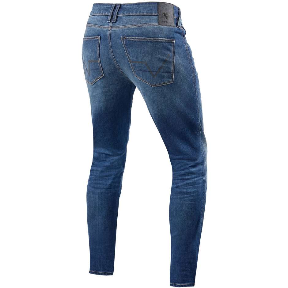 Jeans Moto Rev'it CARLIN SK Blu Medio Slavato L36