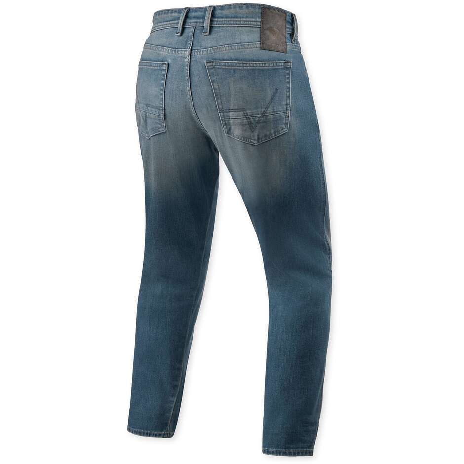 Jeans Moto Rev'it Keegan Tapered Grigio Medio Slavato L32