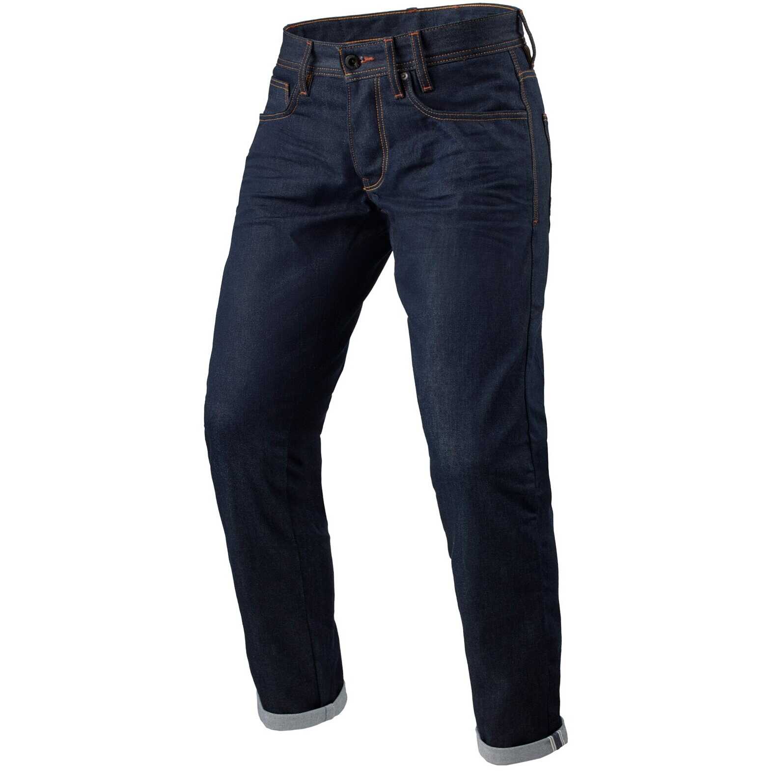 Jeans Moto Rev'it LEWIS SELVEDGE TF Blu Scuro - L34 Vendita Online 
