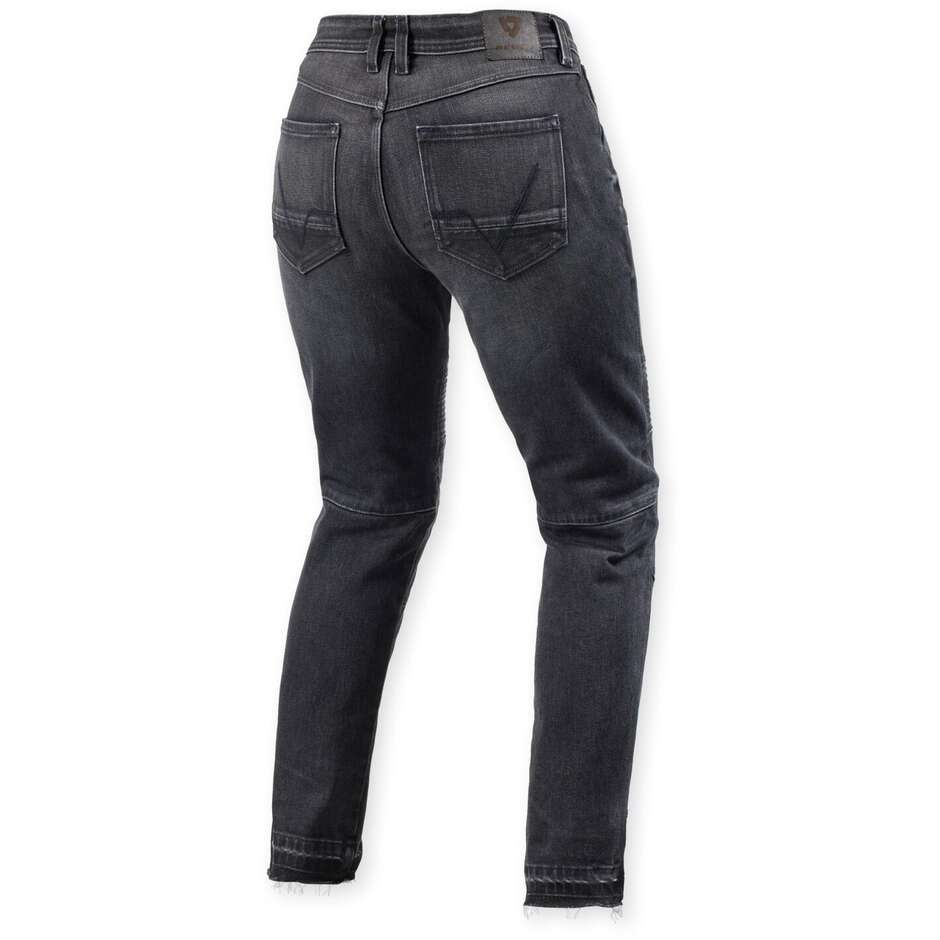 Jeans Moto Rev'it Moto 2 Slim Damen Dunkelschwarz Stein - L30