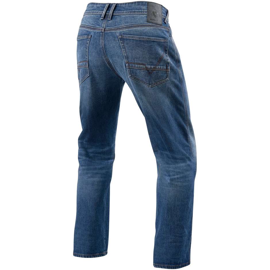 Jeans Moto Rev'it PHILLY 3 LF Blu Medio Slavato L32