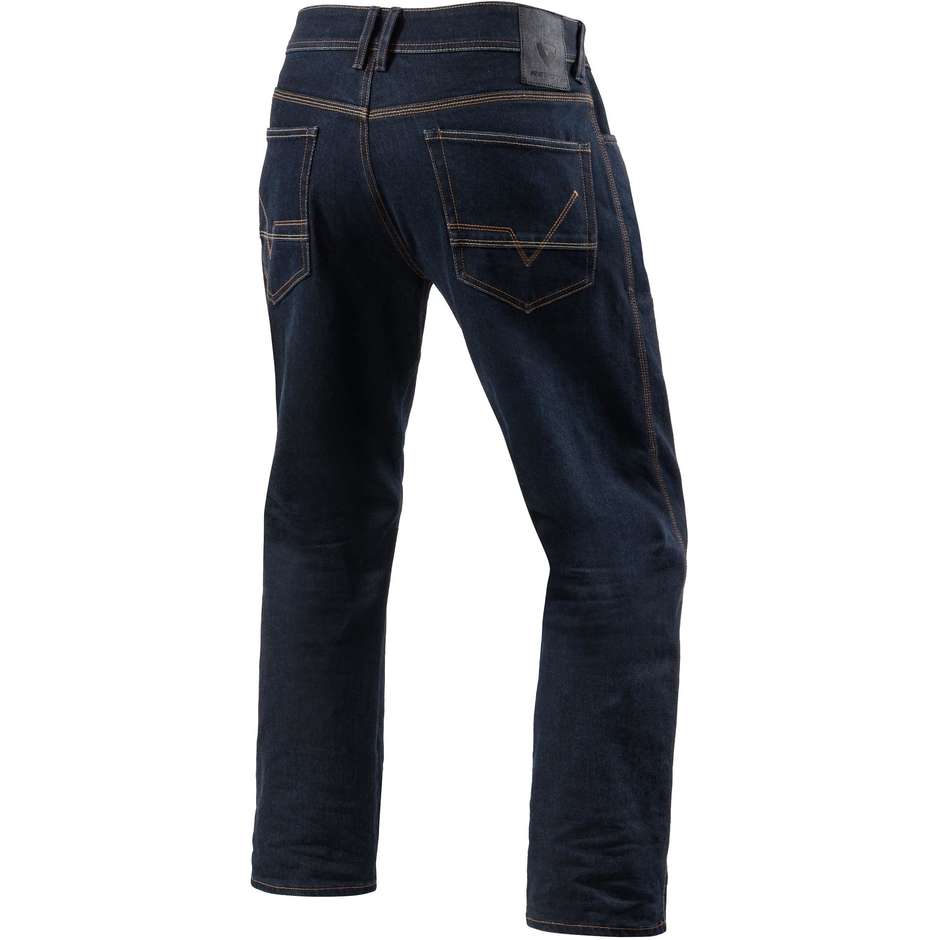Jeans Moto Rev'it PHILLY 3 LF Blu Scuro Slavato L32