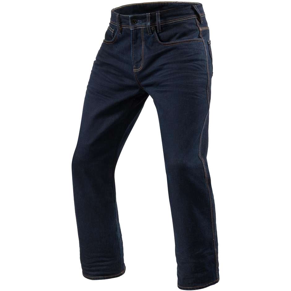 Jeans Moto Rev'it PHILLY 3 LF Blu Scuro Slavato L36