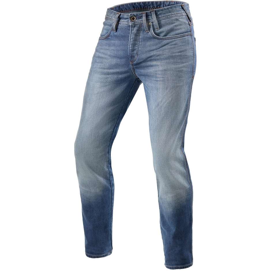 Jeans Moto Rev'it PISTON 2 SK Blu Medio Slavato L36