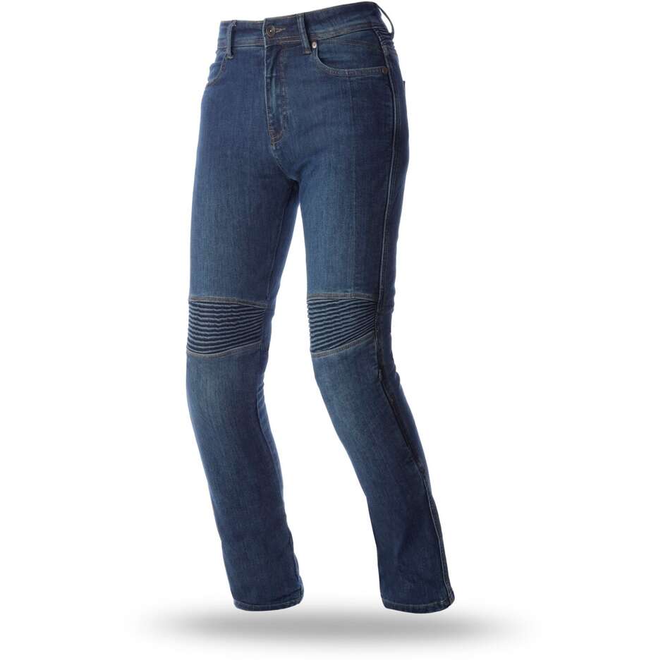 Jeans Moto Seventy PJ8 Slim Femme Denim Bleu