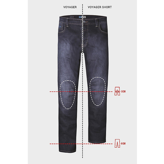 Jeans Moto Tecnici PMJ Promo Jeans Voyager Black Shortened