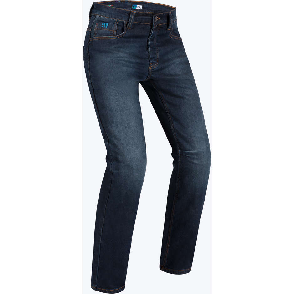 Jeans Moto Tecnici PMJ Promo Jeans VOYAGER Blu Accorciati