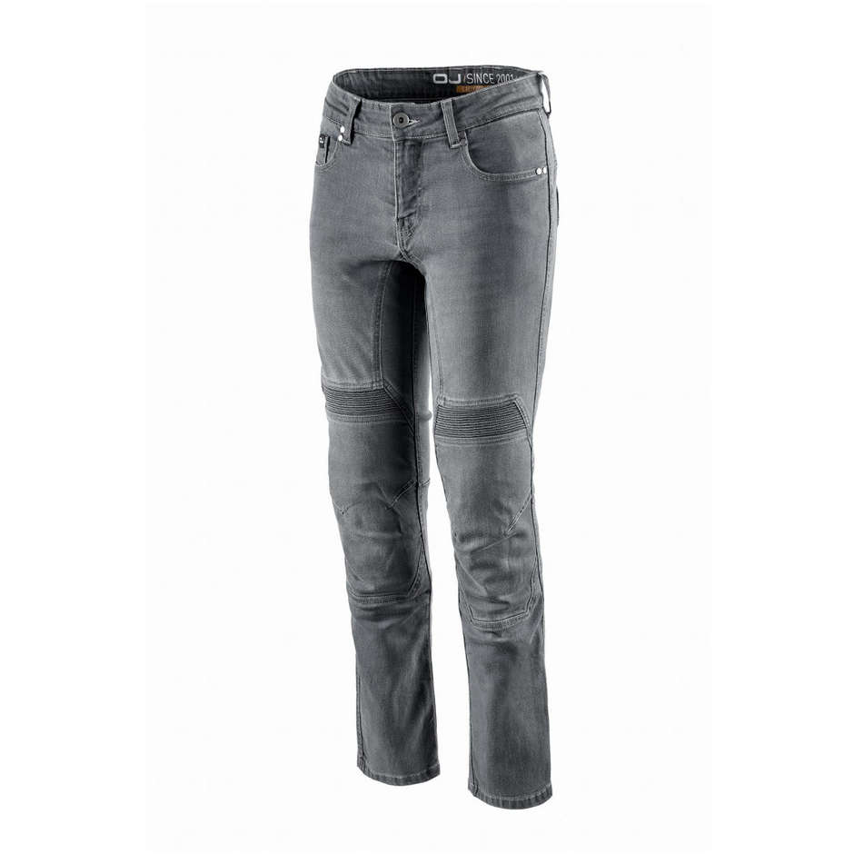 Jeans Pantaloni Moto Donna OJ STEEL LADY Nero