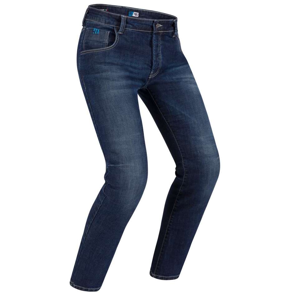 Jeans Pantaloni Moto Pmj NEW RIDER MAN Blu