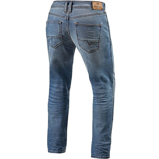 Jeans Rev'it BRENTWOOD SF Classic Denim Motorcycle Pants Short Blue