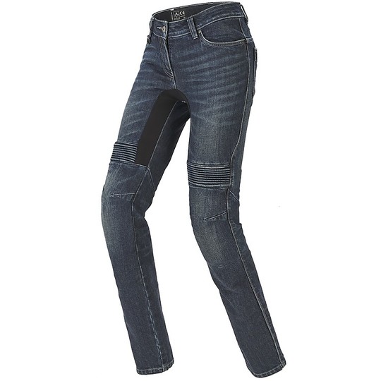 Jeans Woman Motorcycle Pants Spidi FURIOUS PRO Lady Blue Dark Used