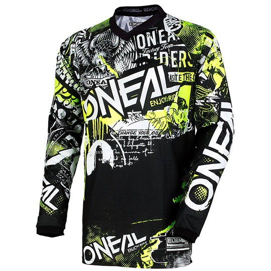 Jersey Oneal Element Jersey Cross Enduro Jersey Attack Black Yellow