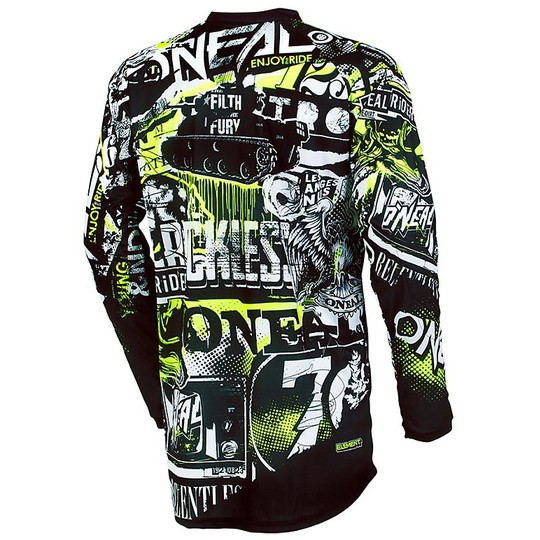Jersey Oneal Element Jersey Cross Enduro Jersey Attack Black Yellow