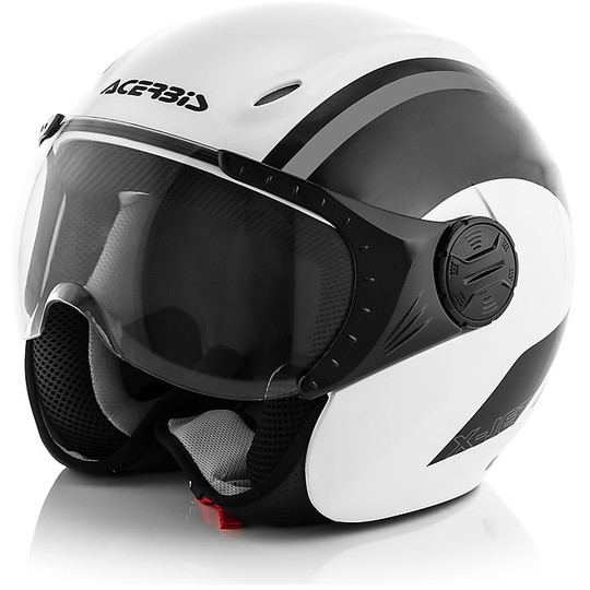 Jet Acerbis K-Jet Jet Bike On White / Glossy Gray Helmet
