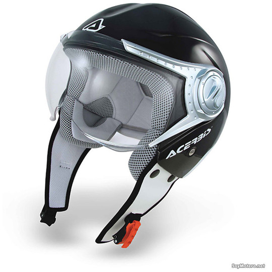 Jet Acerbis Motorcycle Helmet With Visor Black Dwarf