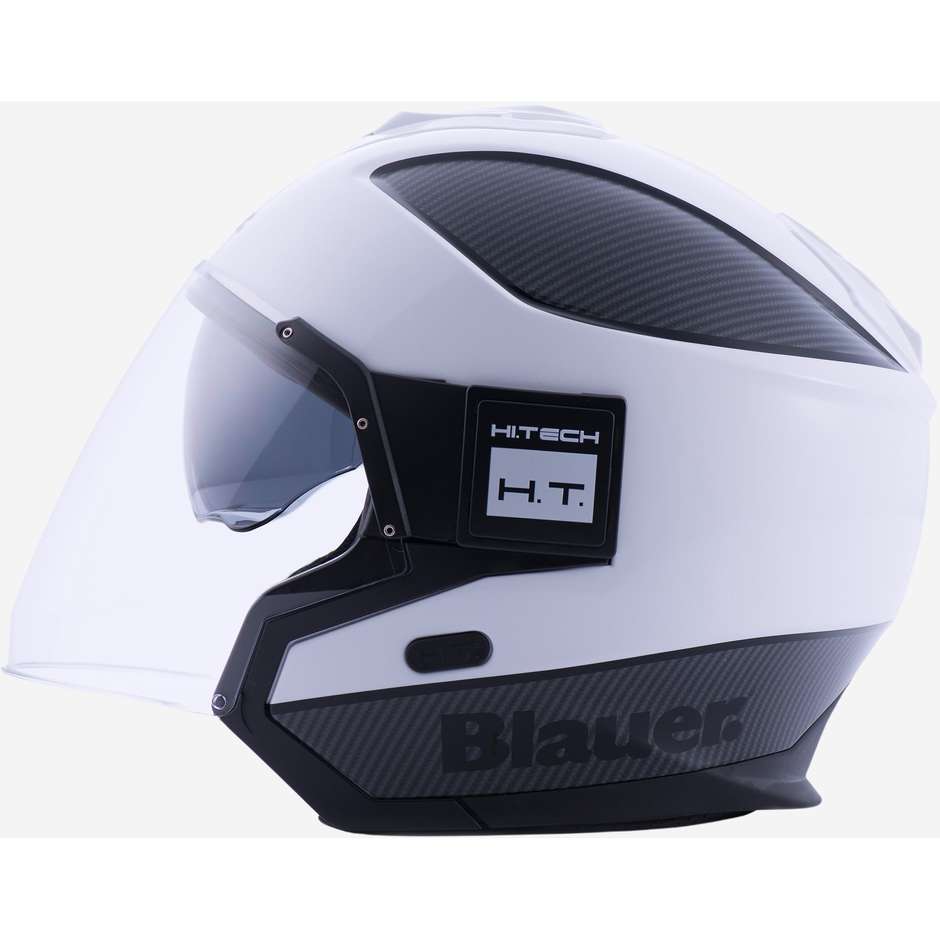 Jet Blauer motorcycle helmet In Fiber Only White Gray
