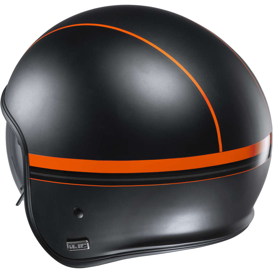 Jet Custom Helm aus Fiber HJC V30 EQUINOX MC7SF Matt Schwarz Orange