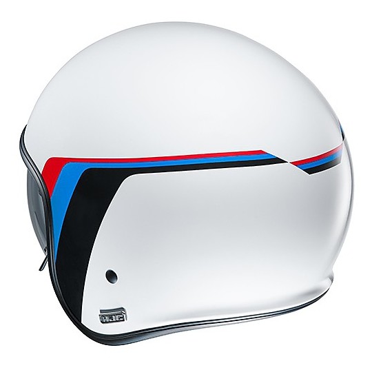 Jet Custom Helmet in Fiber HJC V30 OSOR MC10 White