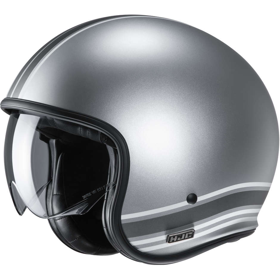 Jet Custom Helmet in Fiber Opaque HJC V30 SENTI MC10SF Matt Gray