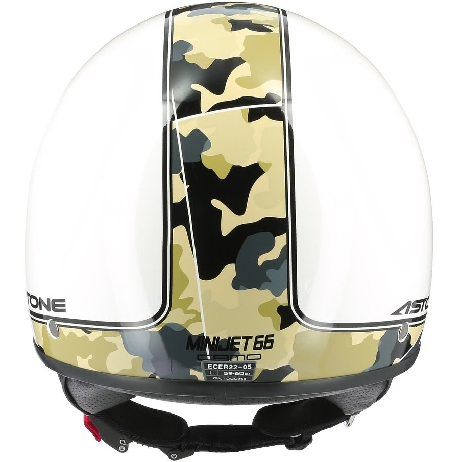 Jet Custom Motorcycle Helmet Astone MINI66 Camo White