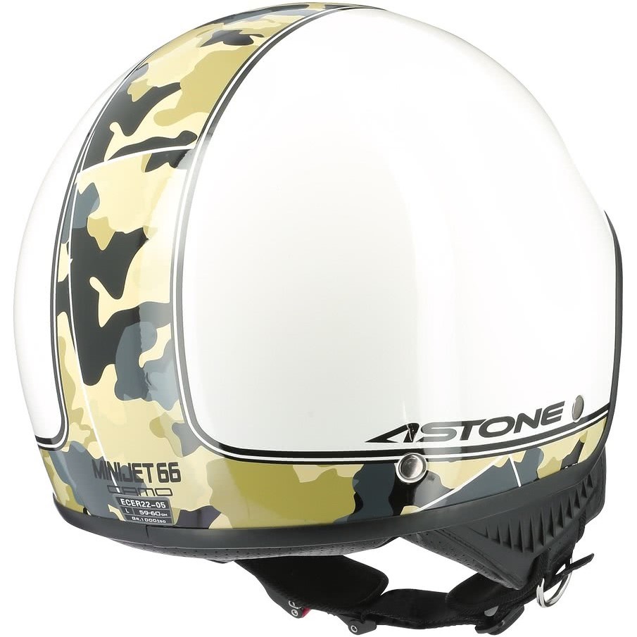 Jet Custom Motorcycle Helmet Astone MINI66 Camo White