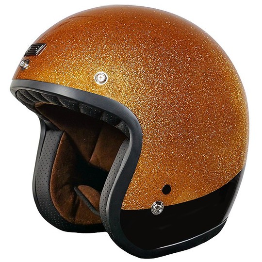 Jet Custom Motorcycle Helmet Originally FIRST COSMO Polished Gold