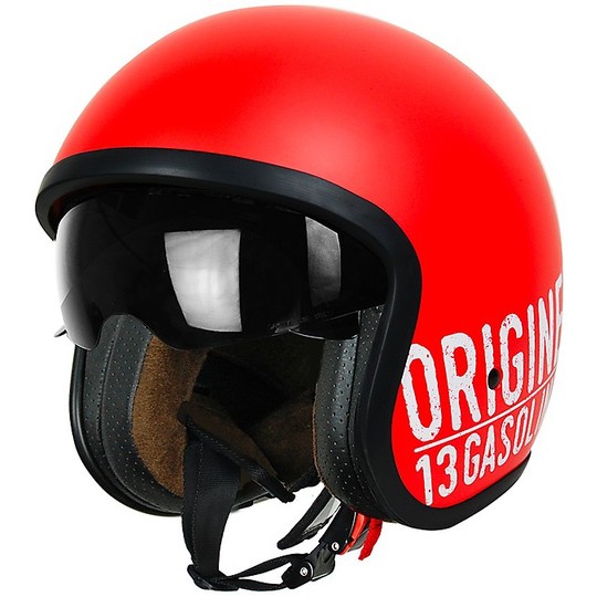 Jet Custom Motorcycle Helmet Origine SPRINT GASOLINE 13 Matt Red
