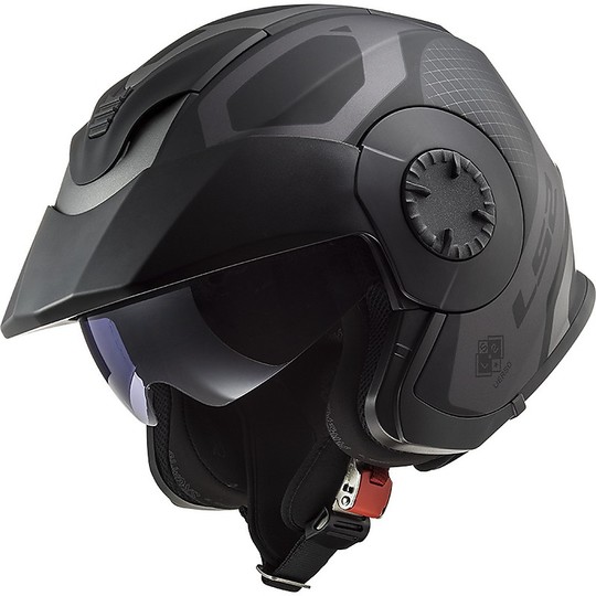 Jet Helm Doppelvisier Motorrad Ls2 OF570 VERSO Marker Matt Black Titanium