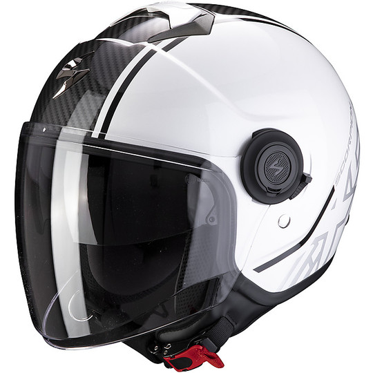 Jet Helmet Double Visor Motorcycle Scorpion Exo-City AVENUE White Black