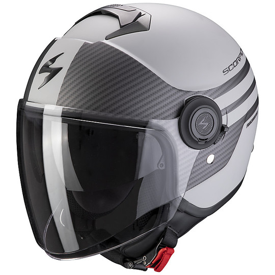 Jet Helmet Double Visor Scorpion motorcycle Exo-City MODA Siver Matt Black