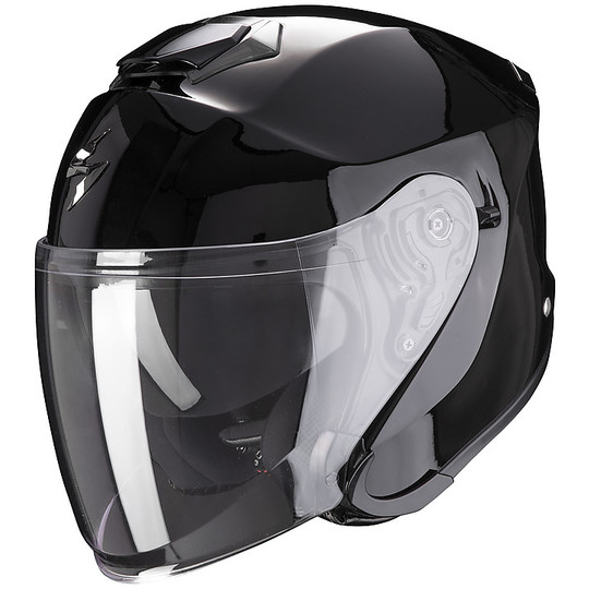 Jet Helmet in Fiberglass Double Visor Scorpion EXO-S1 SOLID Black