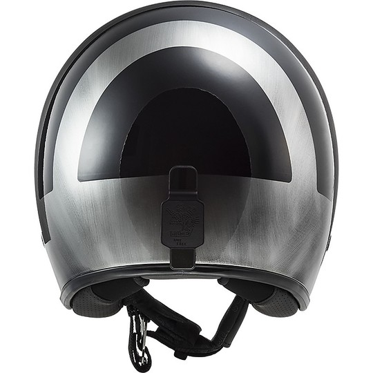 Jet Ls2 Custom Motorcycle Helmet OF601 BOB Lines Black Jeans