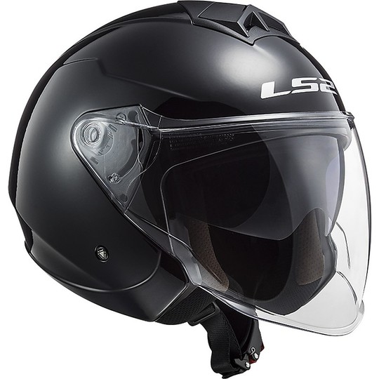 Jet Moto Helm Ls2 Doppelvisier Ls2 OF573 TWISTER 2 Solid Black