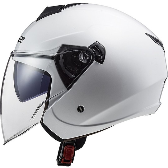 Jet Moto Helm Ls2 Doppelvisier Ls2 OF573 TWISTER 2 Solid White