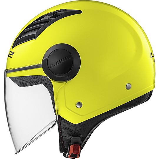 Jet Moto Helm LS2 OF562 Airflow Fest gelb fluoreszierend