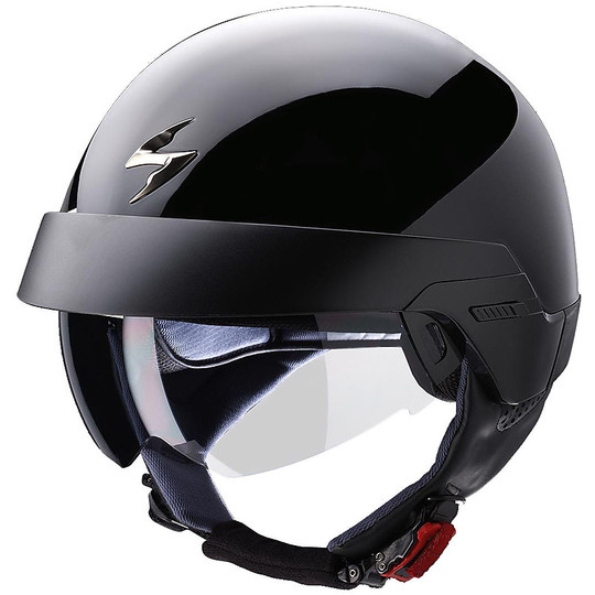 Jet Moto Helm Scorpion Exo-100 Fest Gloss Black