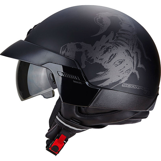 Jet Moto Helm Scorpion Exo-100 Matt Black Scorpion