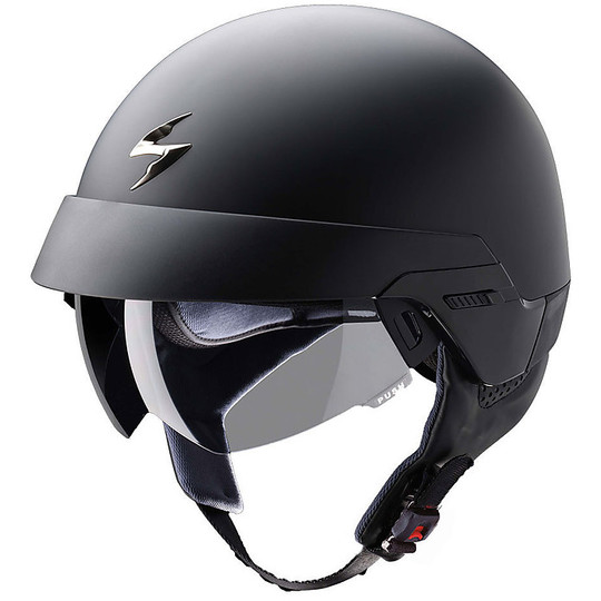 Jet Moto Helm Scorpion Exo-100 Solid Black Matt