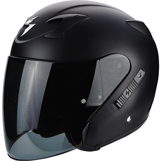 Jet Moto Helm Scorpion Exo-220 Solide Gloss Black