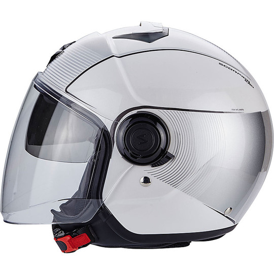 Jet Moto Helm Scorpion Exo-City Wind Weiß Grau