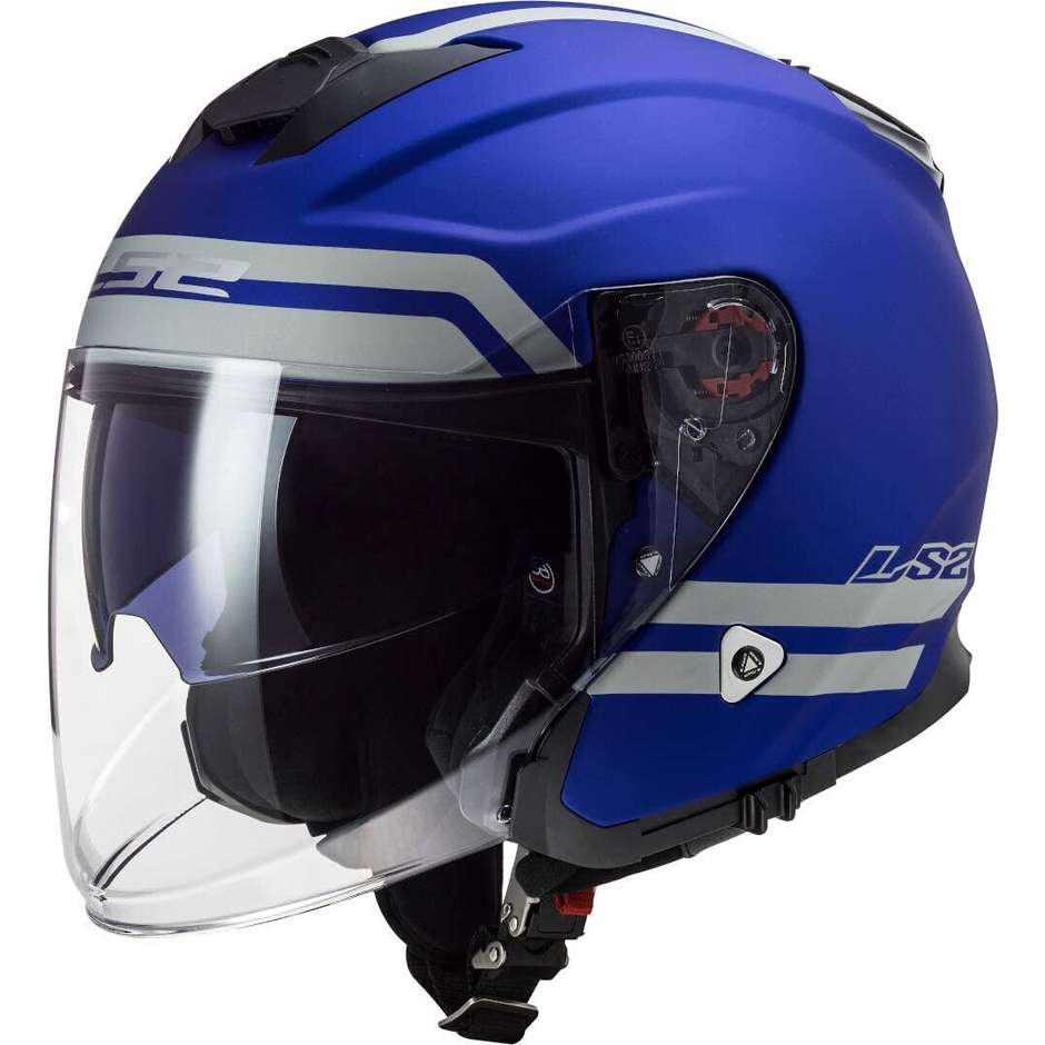 Jet Moto Helmet Ls2 OF521 INFINITY Moto Hyper Blue Matt