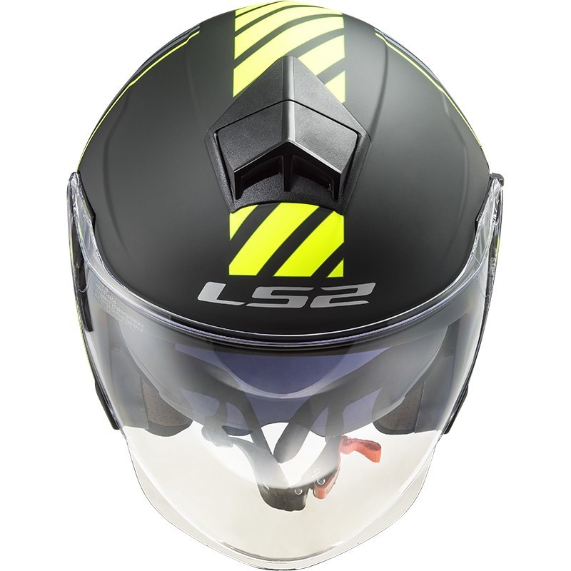 Jet Moto Helmet Ls2 OF573 TWISTER 2 Luna black Matt Titanium