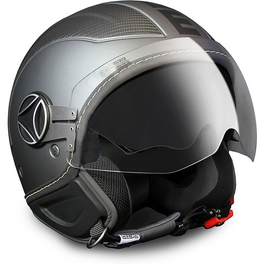 Jet Moto Jet Helmet Momo Design Avio Pro Anthracite Black Carbon