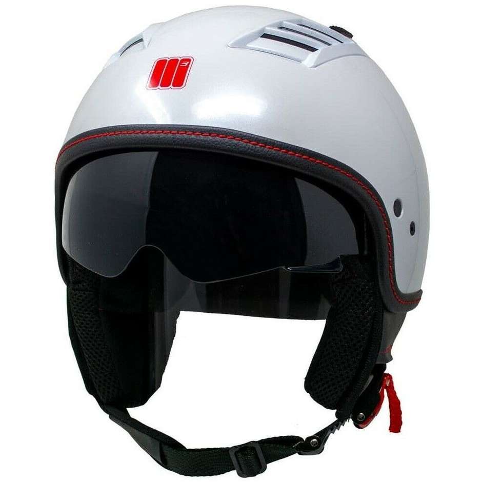 Jet Motocubo Buenos Aires Aerated Gloss White motorcycle helmet