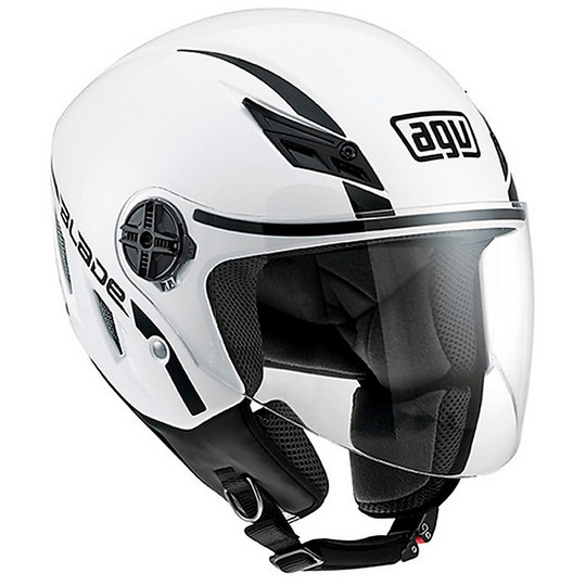 Jet Motorcycle Helmet AGV Blade Mono White Gloss