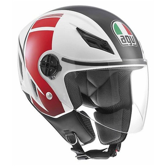 Jet Motorcycle Helmet AGV Blade Multi FX White-Red