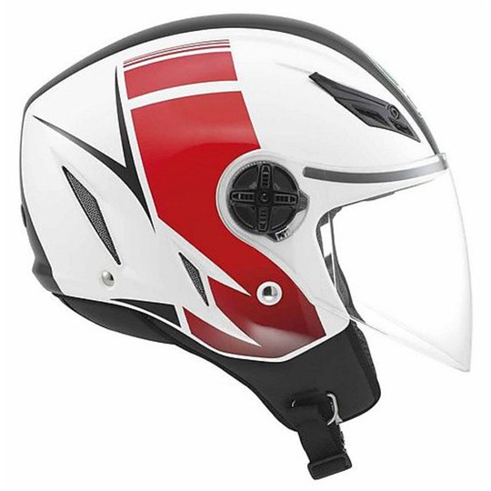 Jet Motorcycle Helmet AGV Blade Multi FX White-Red