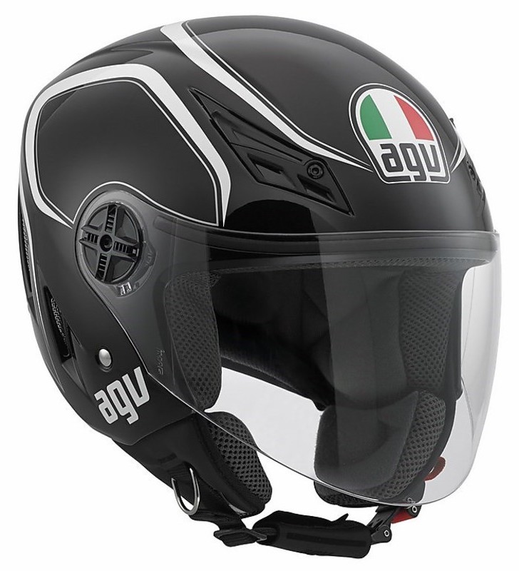 Jet Motorcycle Helmet AGV Blade Multi Tab Black Grey For Sale Online