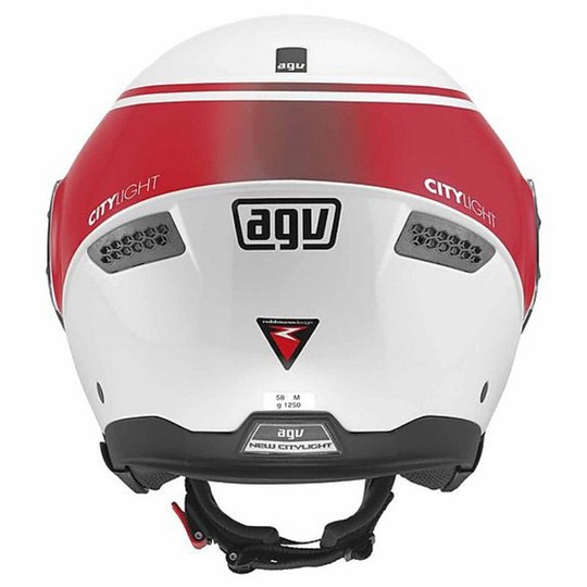 Jet Motorcycle Helmet Agv New Cityligth Multi World White-Red